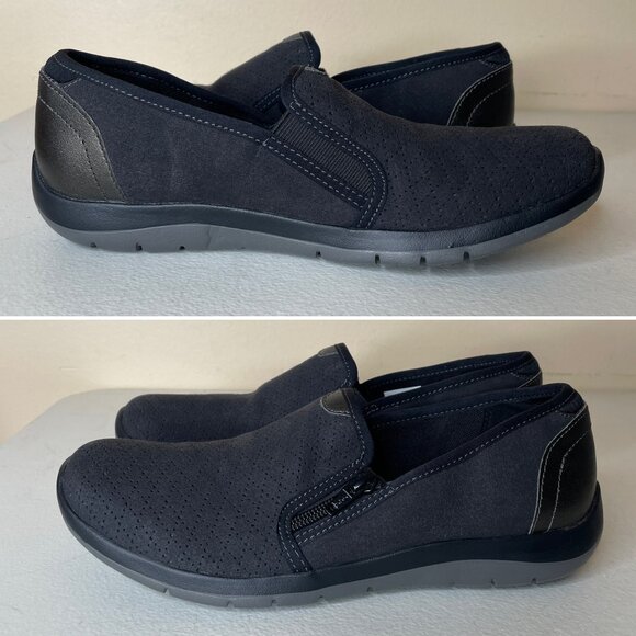 Aravon Wembly Side Zip Faux Suede Shoes Size 8.5 Narrow - Picture 4 of 16